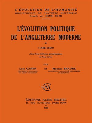cover image of L'Evolution politique de l'Angleterre moderne, 1485-1660